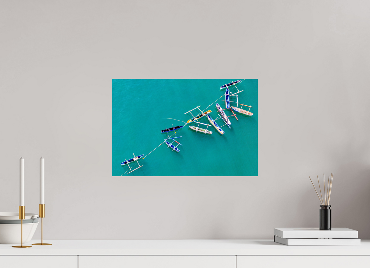 45 x 30 cm, Photo Print On Fuji Crystal DP II Anchored in Blue