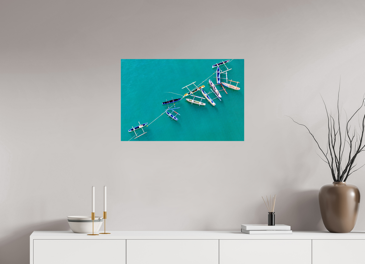 75 x 50 cm, Photo Print On Fuji Crystal DP II Anchored in Blue