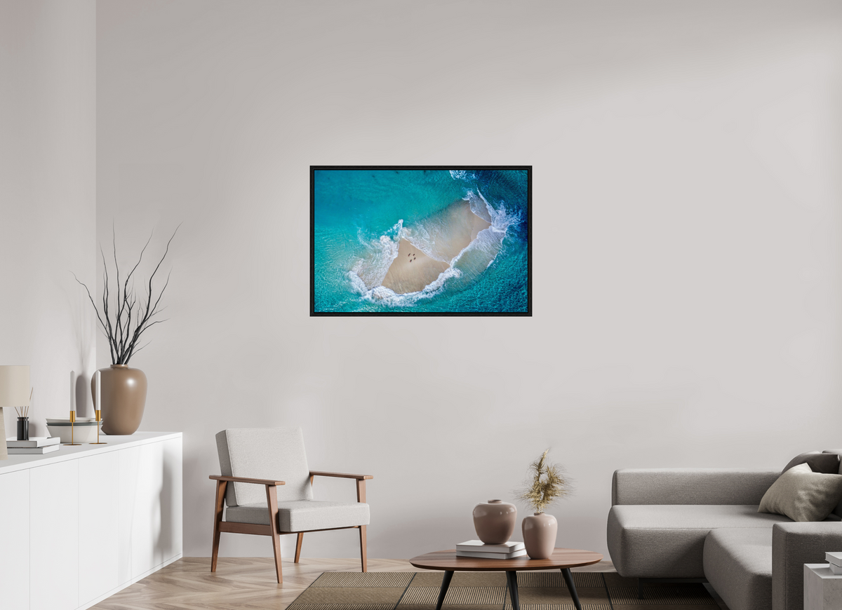 105 x 70 cm, Floater Frame Island of Silence