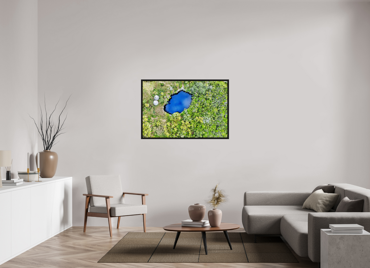 120 x 80 cm, Floater Frame The hidden mirror