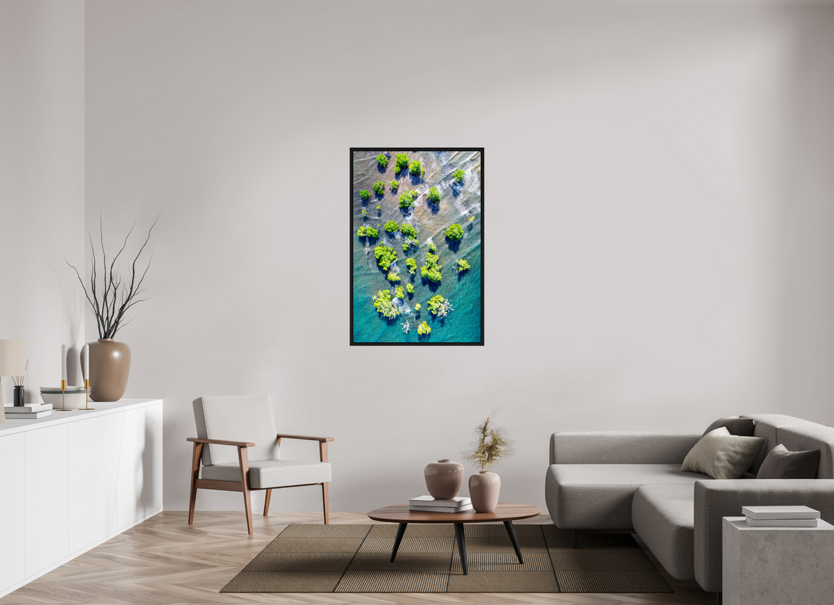 80 x 120 cm, Floater Frame Roots of the Tide