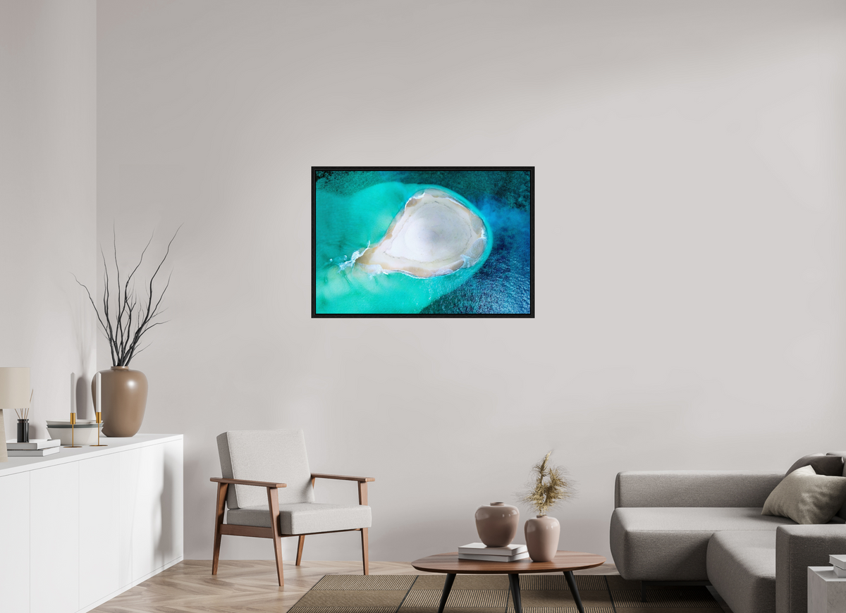 105 x 70 cm, Floater Frame Paradise Island
