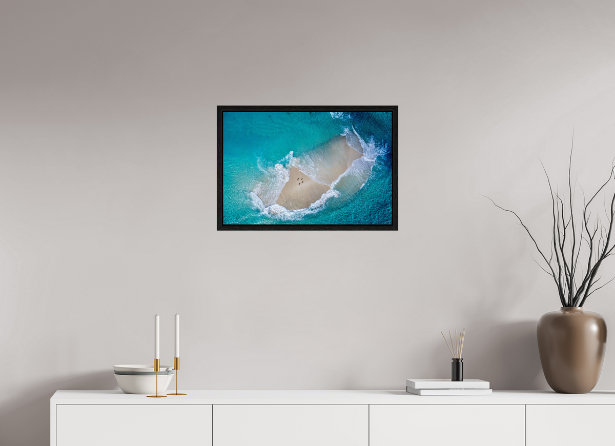 60 x 40 cm, Floater Frame Island of Silence