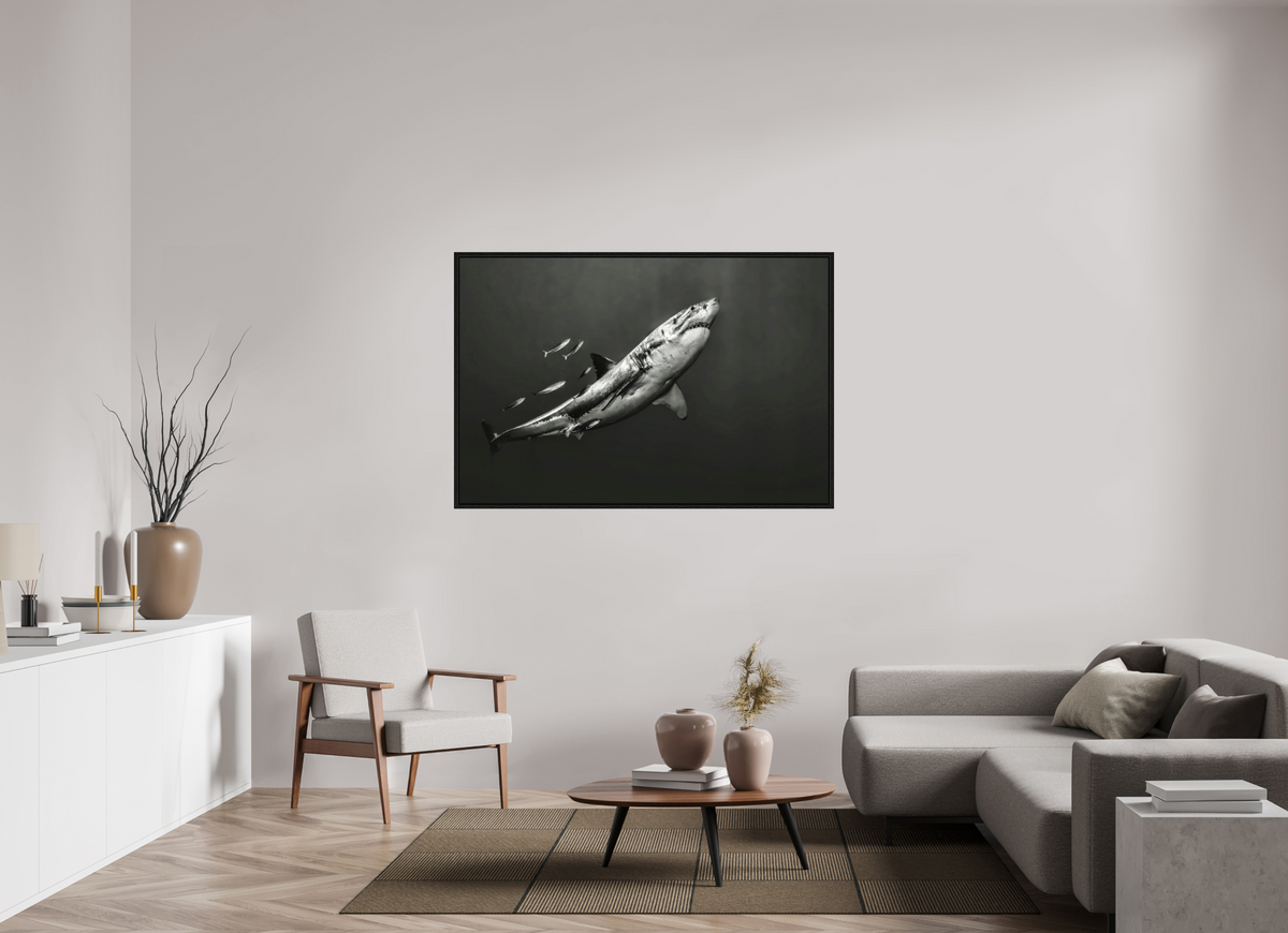 150 x 100 cm, Floater Frame The Great White
