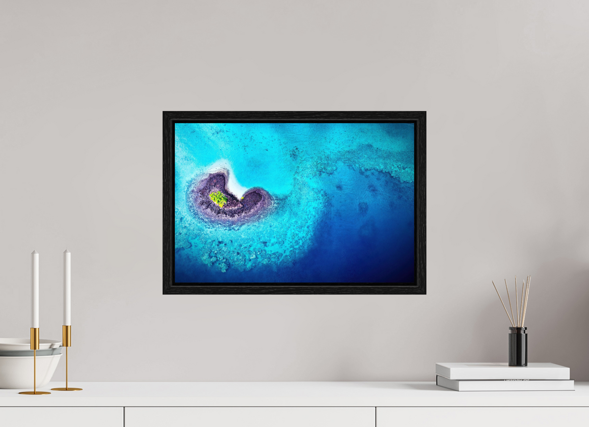 45 x 30 cm, Floater Frame Between waves