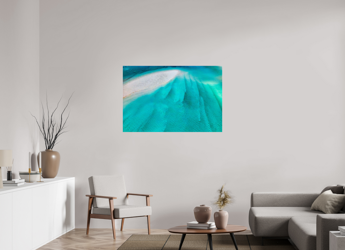 120 x 80 cm, Photo Print Under Acrylic Glass Anchored in Blue