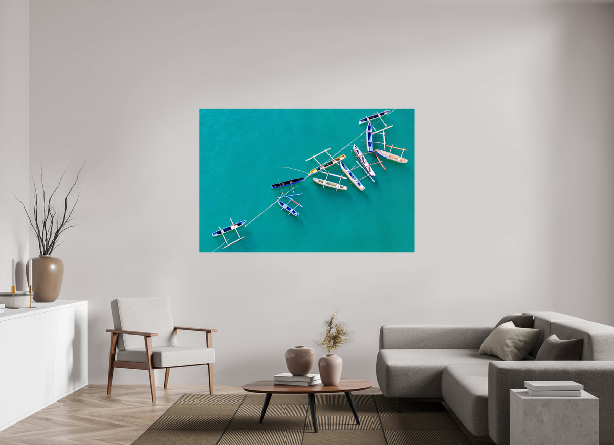 180 x 120 cm, Photo Print Under Acrylic Glass Anchored in Blue