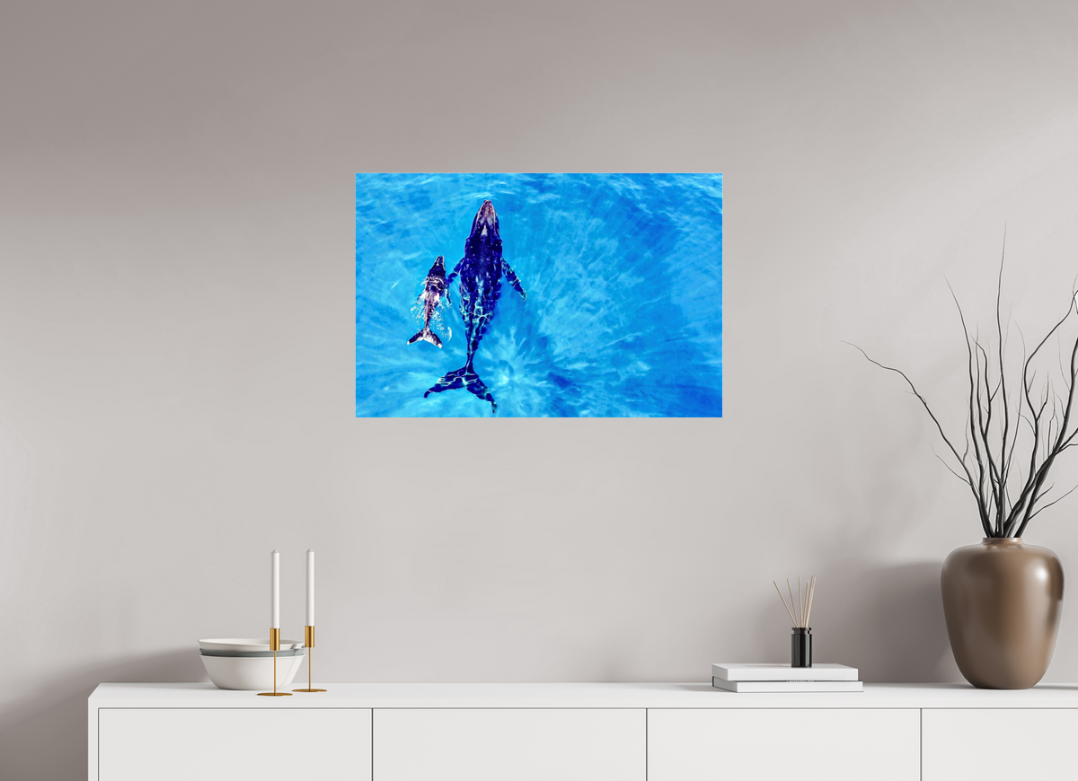 75 x 50 cm, Photo Print Under Acrylic Glass A bond in blue