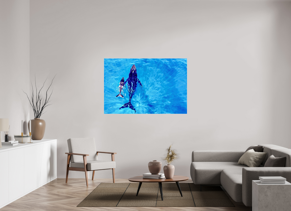 150 x 100 cm, Photo Print Under Acrylic Glass A bond in blue