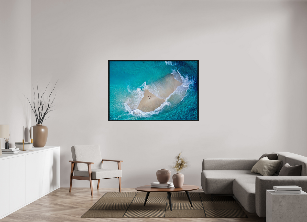 150 x 100 cm, Floater Frame Island of Silence