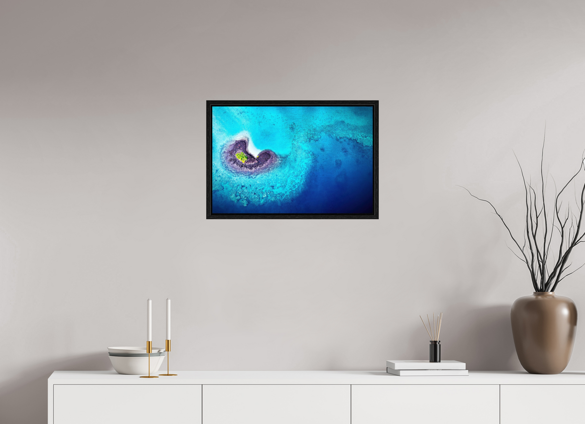 60 x 40 cm, Floater Frame Between waves