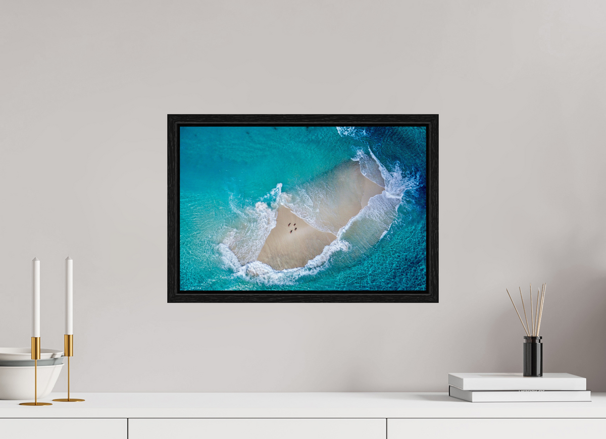 45 x 30 cm, Floater Frame Island of Silence