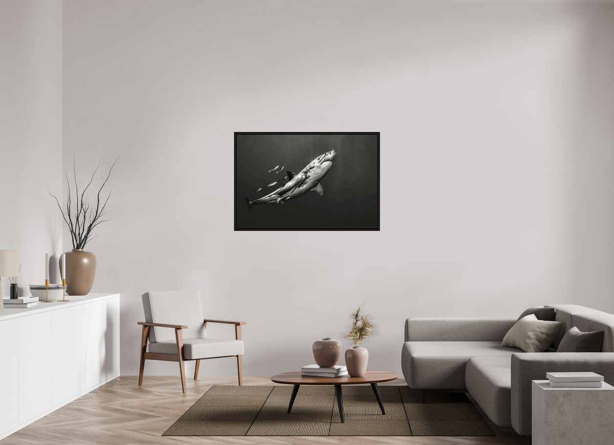 120 x 80 cm, Floater Frame The Great White