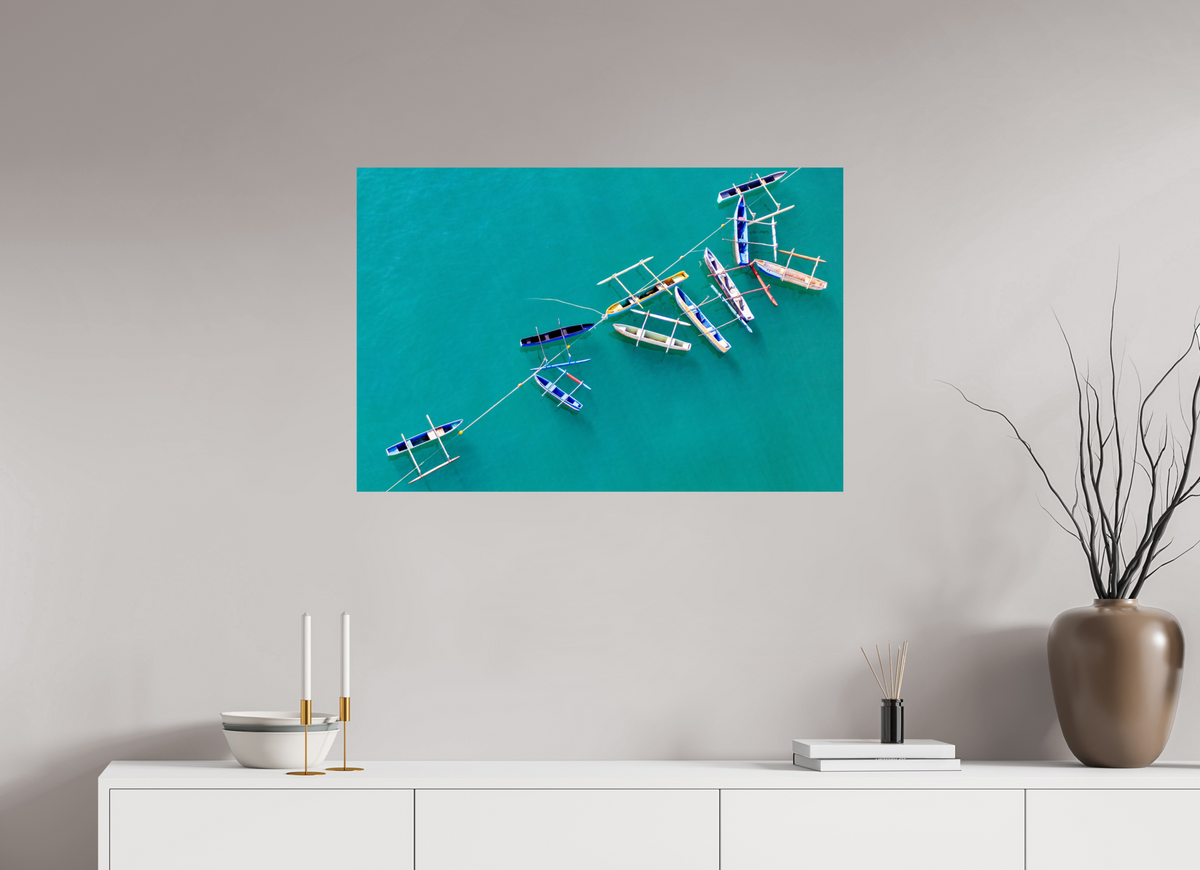 90 x 60 cm, Photo Print On Fuji Crystal DP II Anchored in Blue