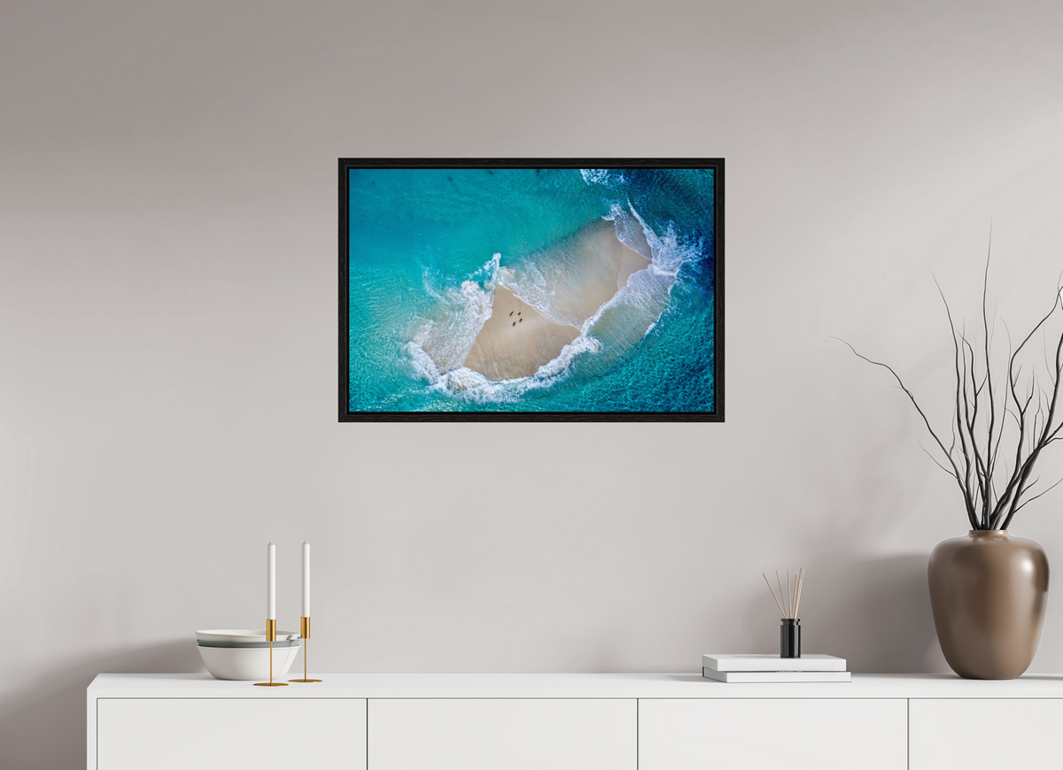 75 x 50 cm, Floater Frame Island of Silence