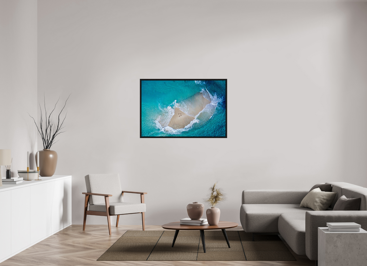120 x 80 cm, Floater Frame Island of Silence
