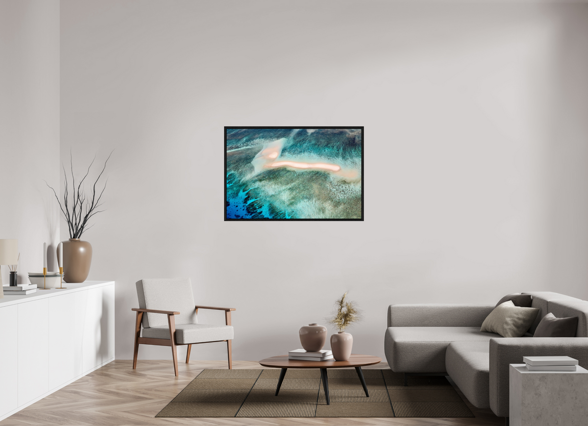 120 x 80 cm, Floater Frame The Sea's Signature
