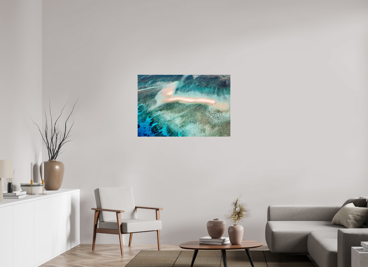 105 x 70 cm, Photo Print Under Acrylic Glass The Sea's Signature