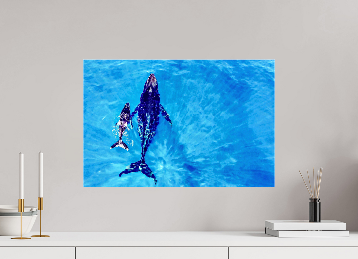 60 x 40 cm, Photo Print Under Acrylic Glass A bond in blue