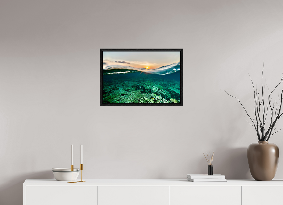 60 x 40 cm, Floater Frame Sunrise reef