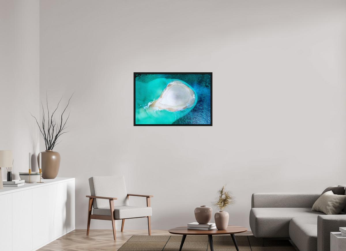 90 x 60 cm, Floater Frame Paradise Island