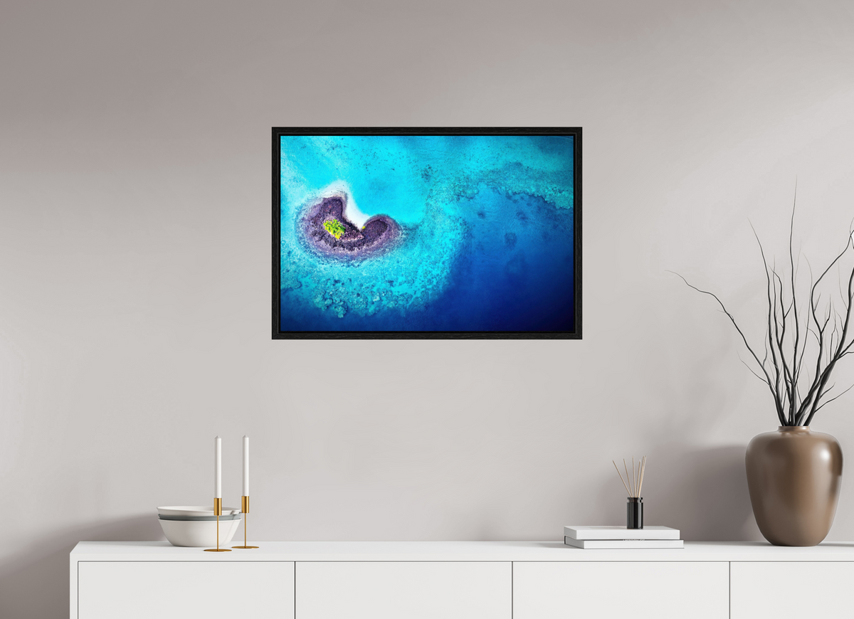 75 x 50 cm, Floater Frame Between waves