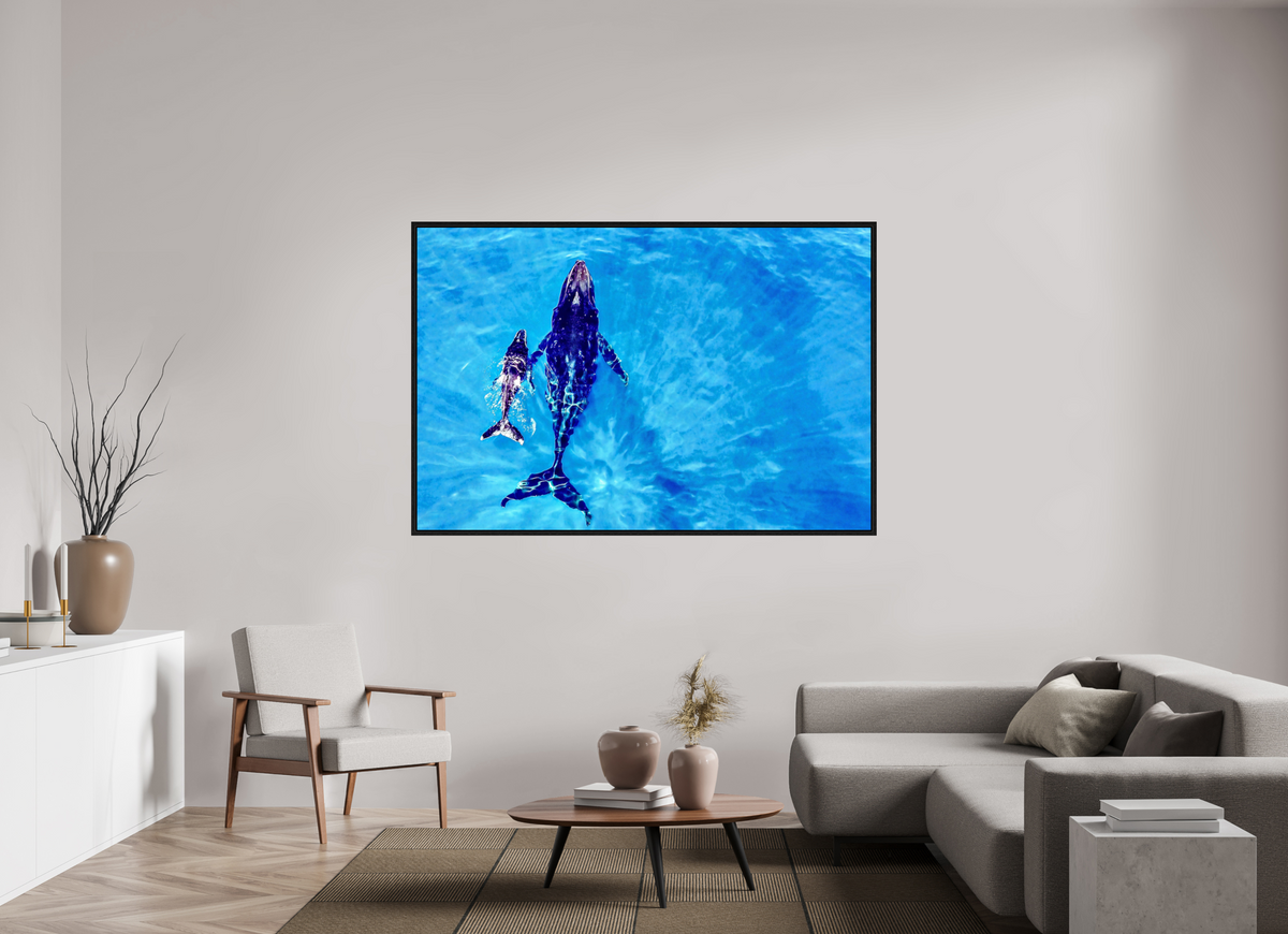 180 x 120 cm, Floater Frame A bond in blue