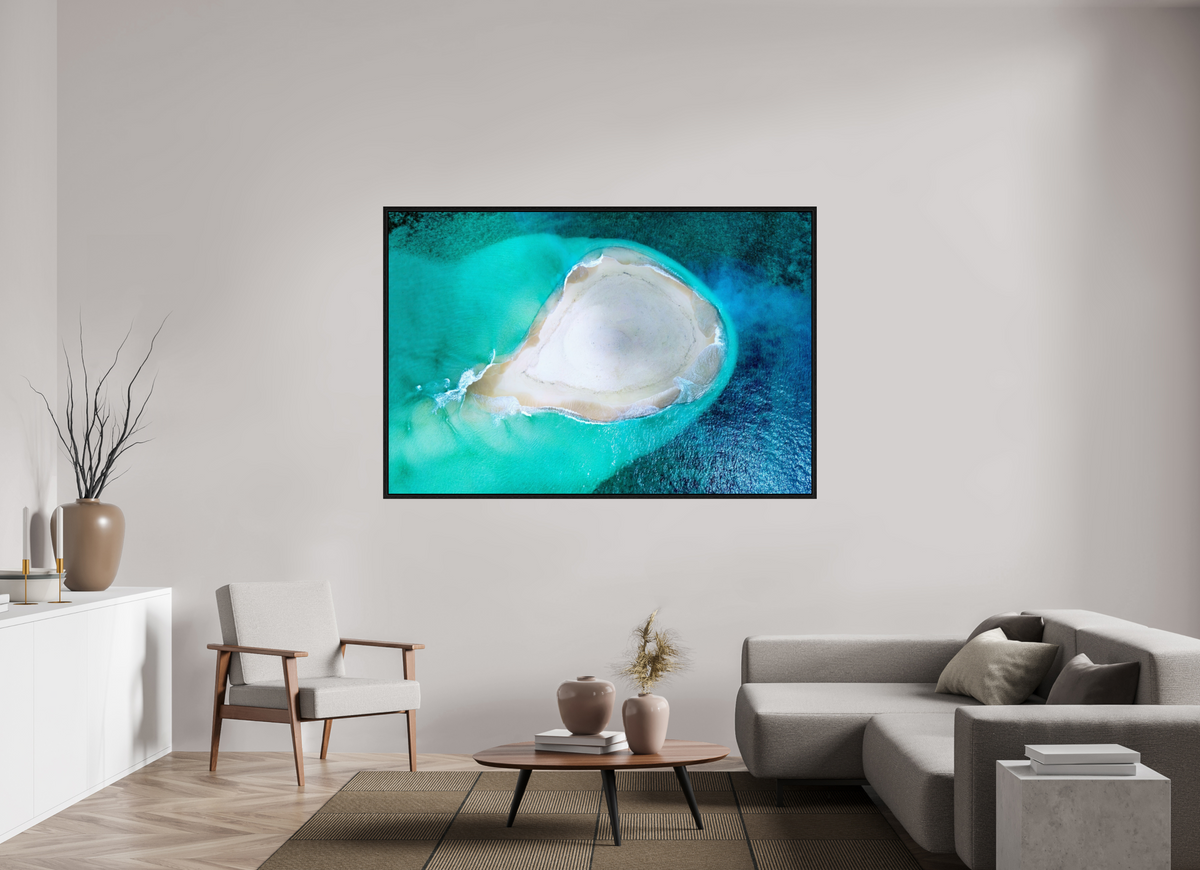 180 x 120 cm, Floater Frame Paradise Island