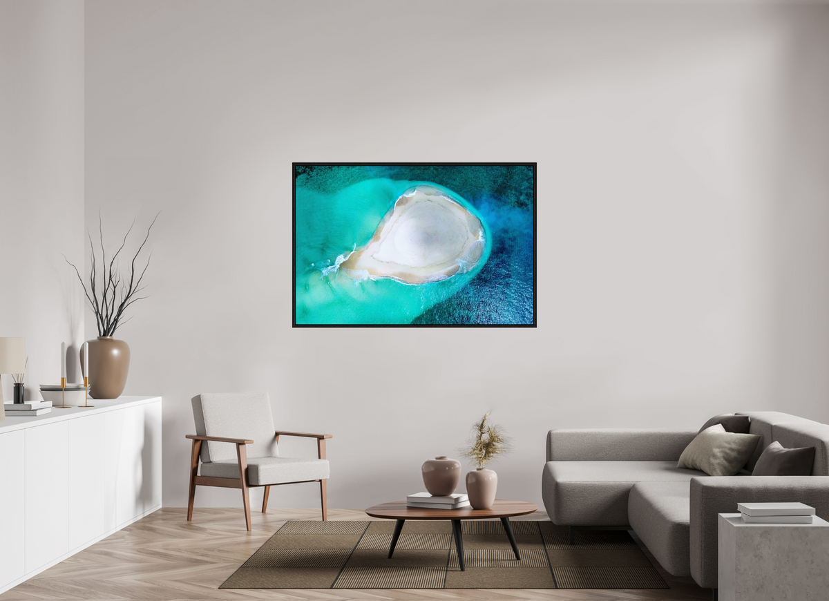 150 x 100 cm, Floater Frame Paradise Island