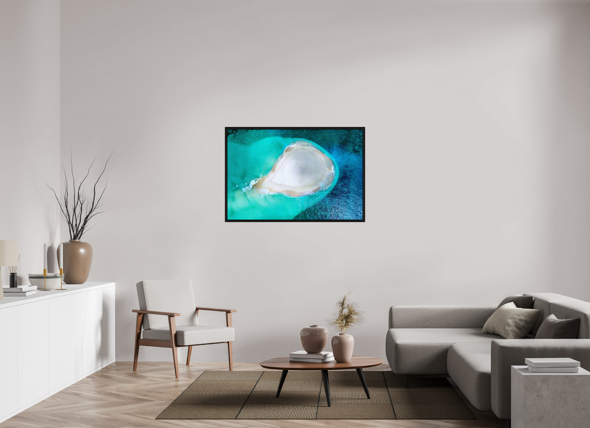 120 x 80 cm, Floater Frame Paradise Island