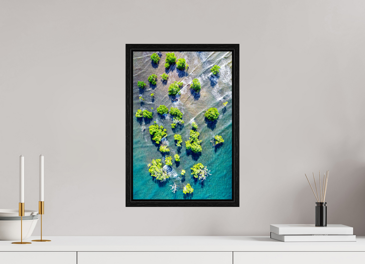 30 x 45 cm, Floater Frame Roots of the Tide
