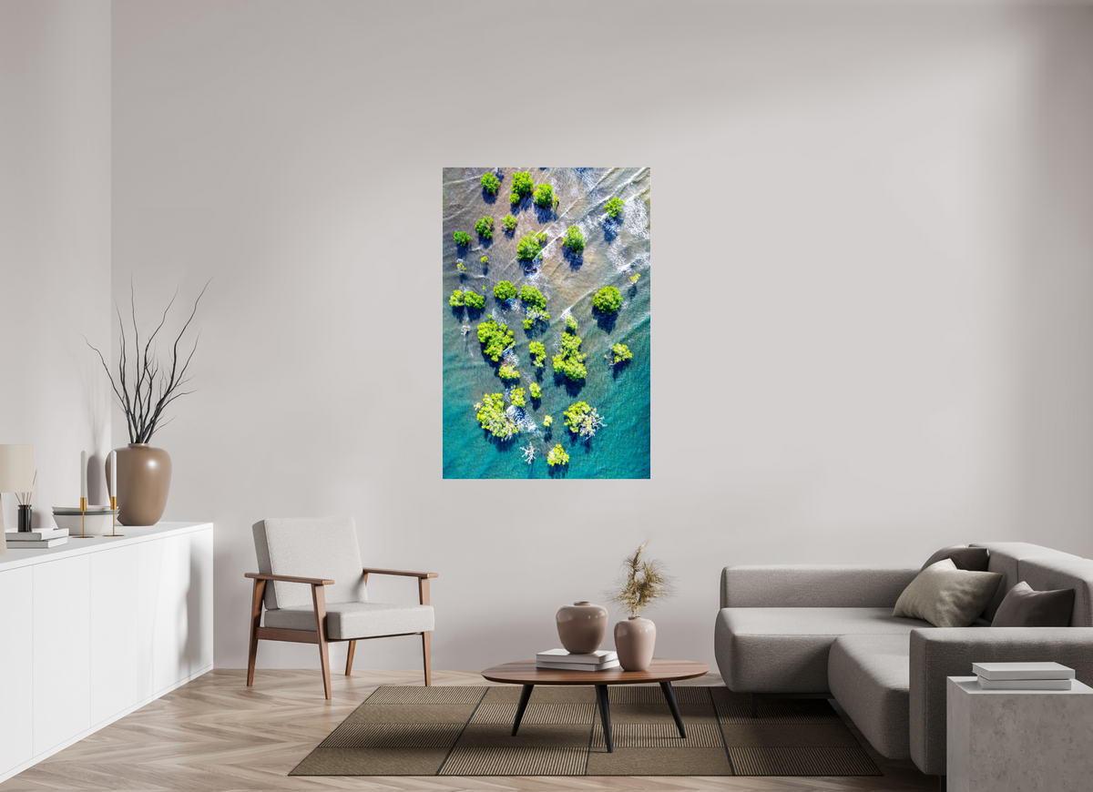 100 x 150 cm, Photo Print Under Acrylic Glass Roots of the Tide